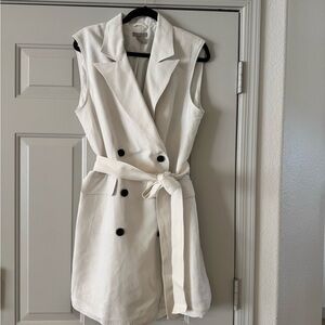 H&M Cream Linen Blend Dress